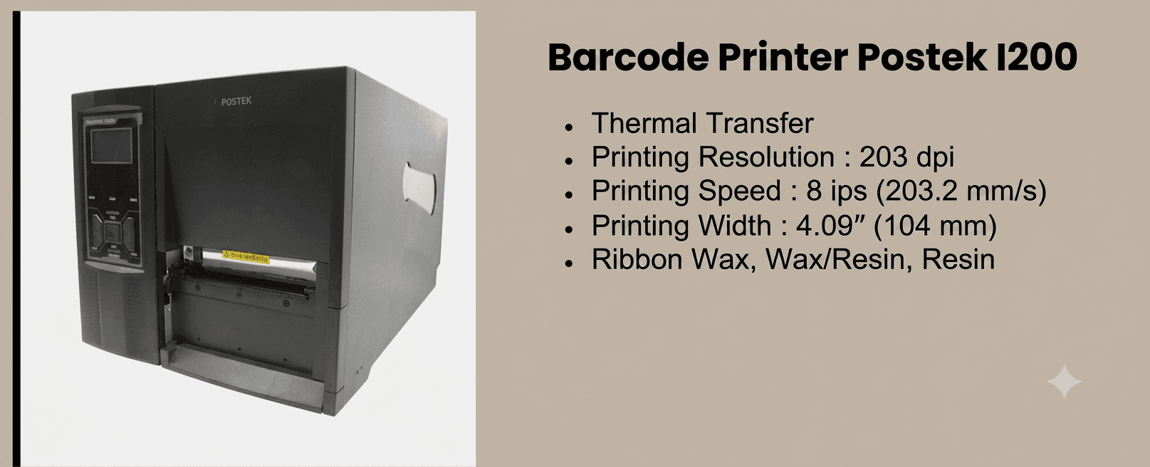 Postek I200: Barcode Printer Industri dengan Performa Cepat dan Hasil Cetak Presisi