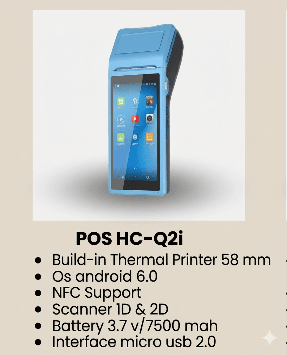 POS HC-Q2I: Perangkat Kasir Android Modern dengan Fitur Lengkap untuk Usaha