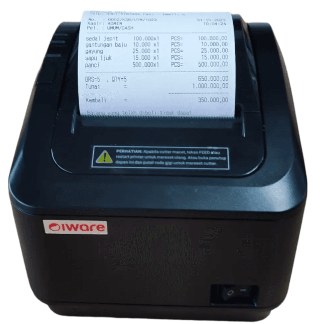 Printer Thermal IWARE K200 80mm Auto Cutter: Solusi Cetak Struk Cepat dan Efisien untuk Bisnis