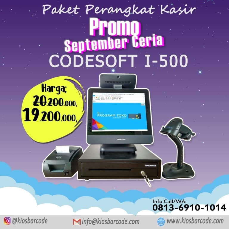 Jual Perangkat kasir Touchscreen CODESOFT Murah