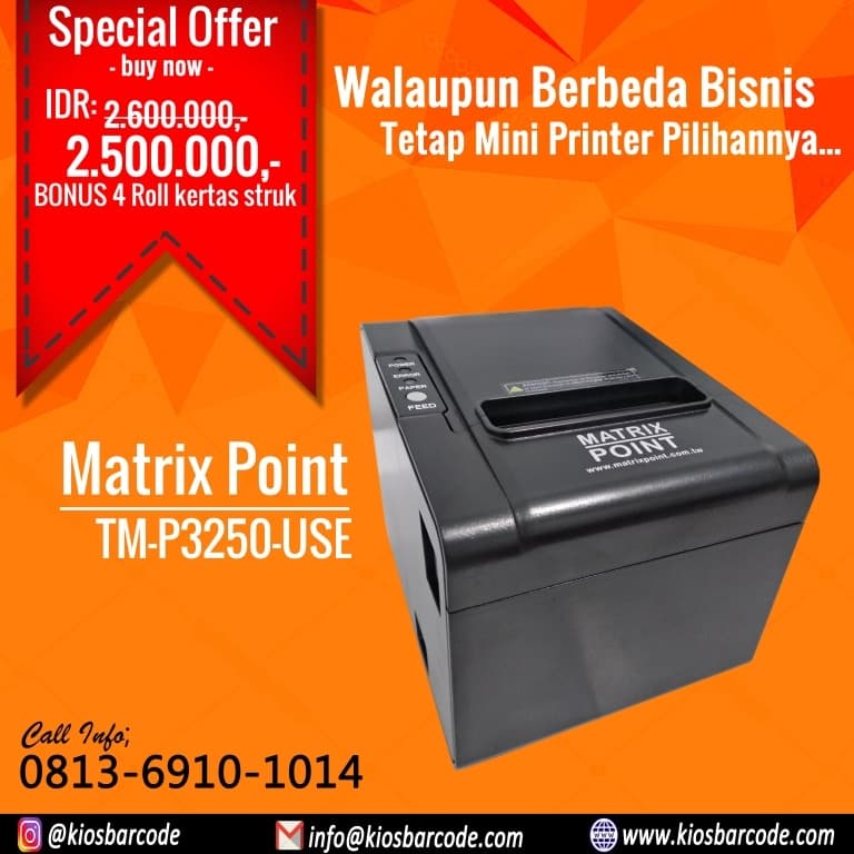 Promo Printer Matrix Point Plus Kertas Struk 4 Roll
