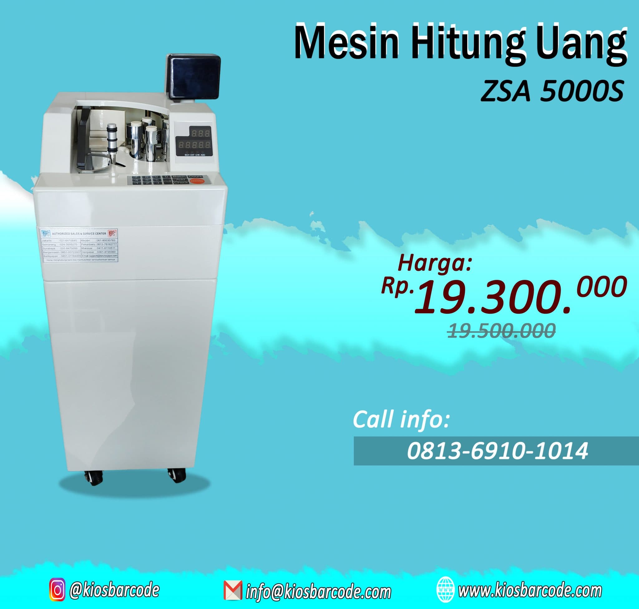Jual Mesin Penghitung Uang ZSA 5000S Kuat dan Tahan Lama