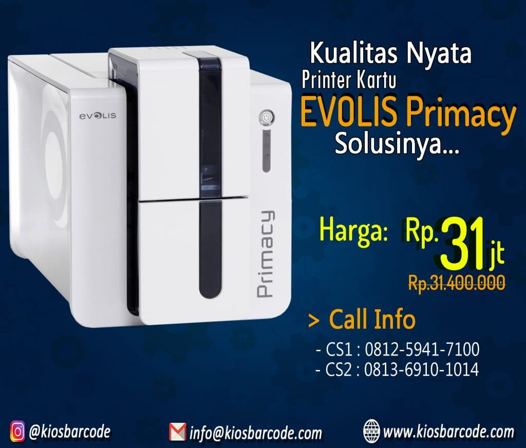 Promo Printer ID Card Evolis Primacy Dual Sided