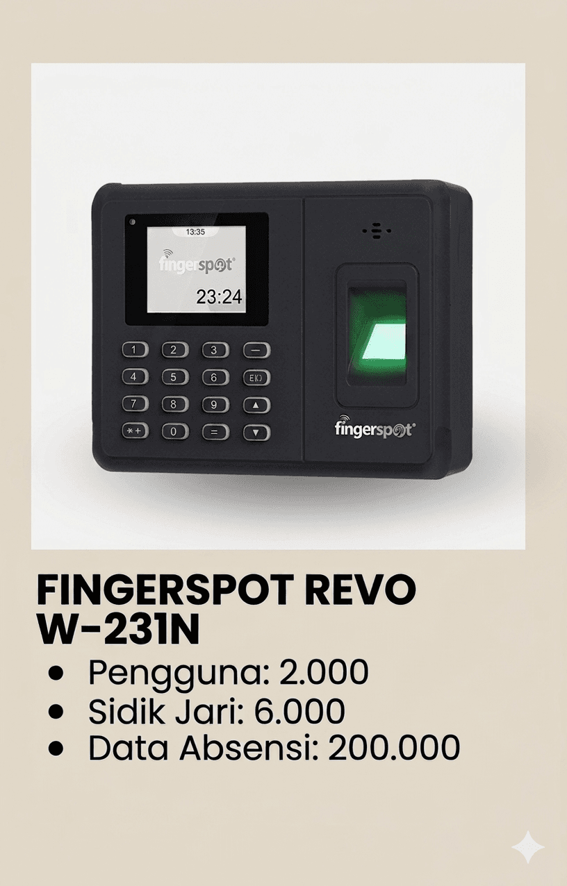 Fingerspot Revo W-231N: Bantu Kelola Absensi Jadi Lebih Teratur