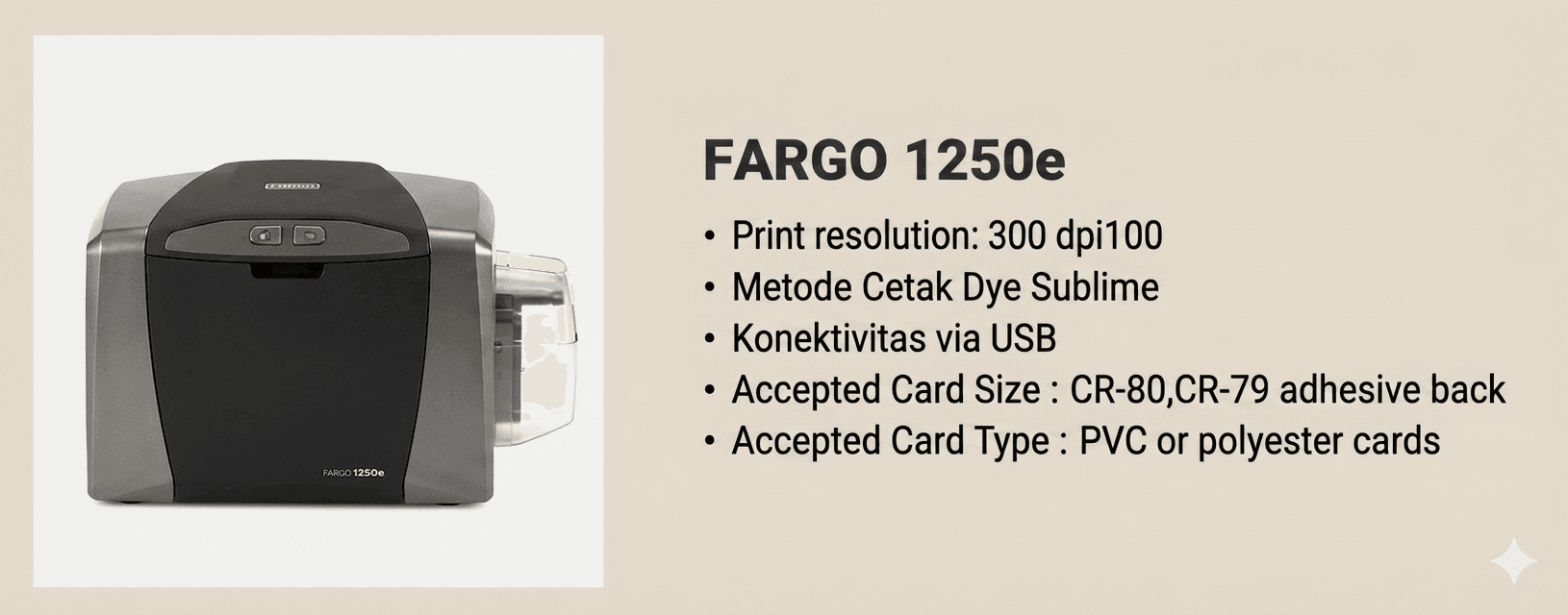 Fargo 1250e: Solusi Cetak Kartu Profesional dengan Hasil Tajam dan Stabil