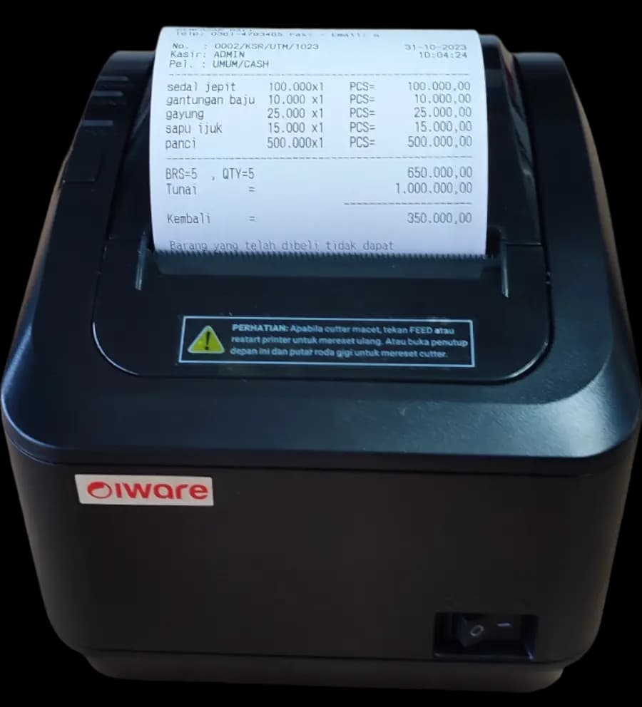 Printer Kasir Lambat Saat Jam Sibuk? Printer Thermal IWARE K200 Membantu Transaksi Lebih Cepat