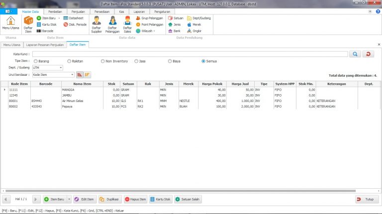 tampilan software