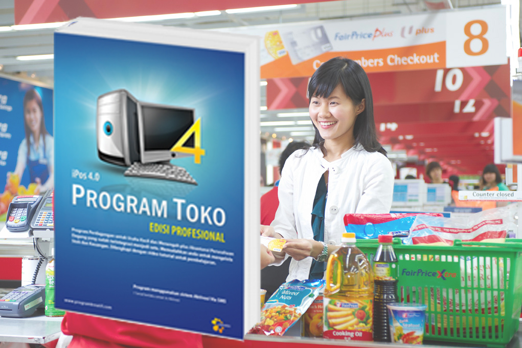 Program Toko iPOS 4.0 adalah software yang handal dari perangkat kasir lengkap yang disediakan kiosbarcode.com