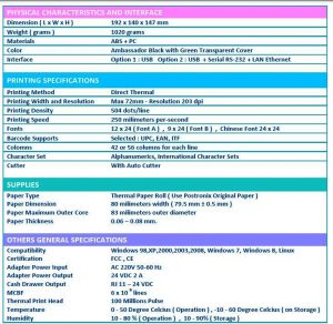 Printer Kasir Postronix Tx-98 Plus