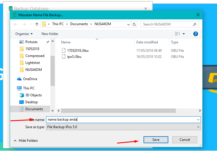 tips backup database program toko
