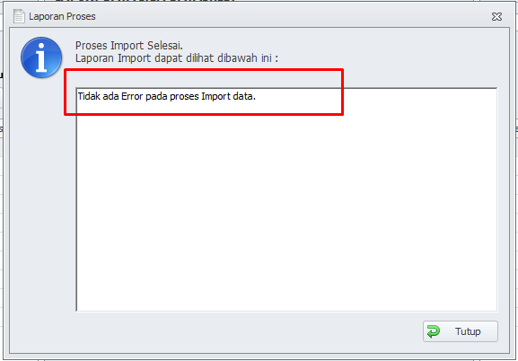 cara import data item