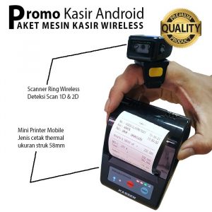 Paket Mesin Kasir Wireless, FREE Training Program + Struk 10 Roll