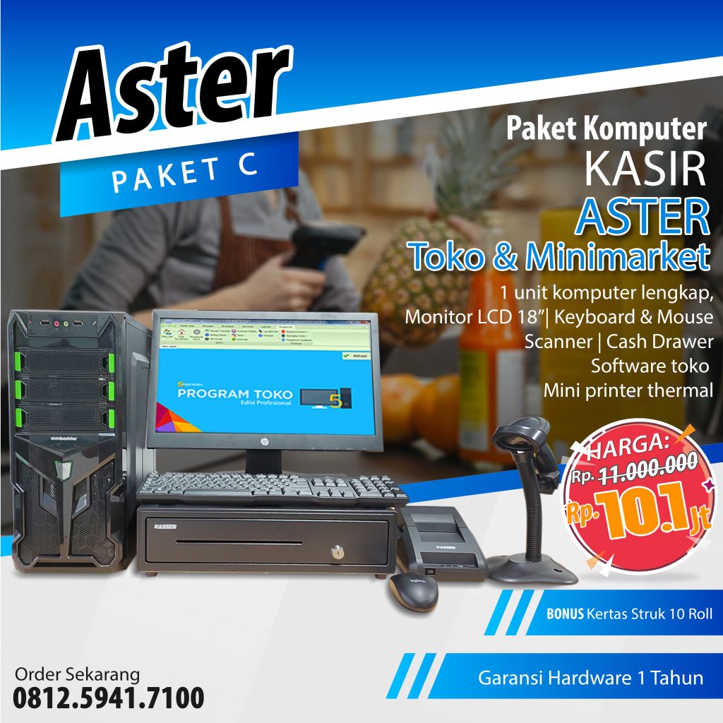 Mesin Kasir Aster (Paket C)