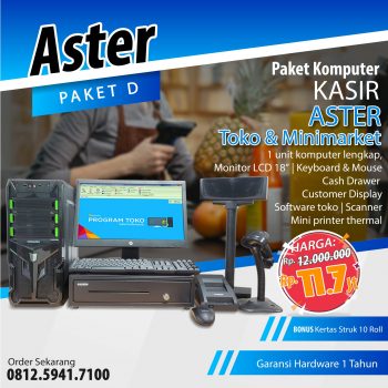 Mesin Kasir Aster (Paket D)