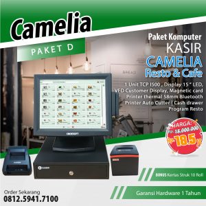 Mesin Kasir Camelia Paket D Resto & Cafe