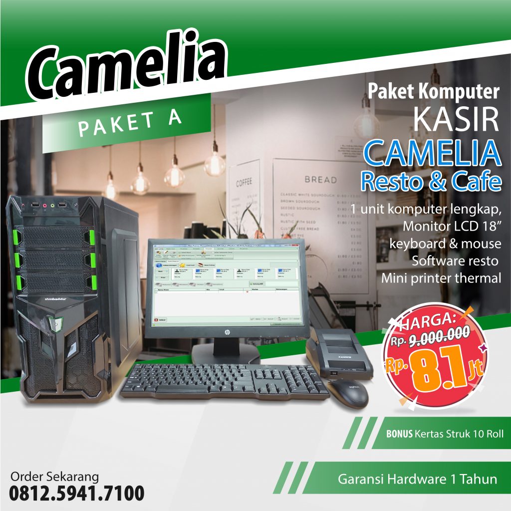 Mesin Kasir Camelia Paket A Resto & Cafe Mesin Kasir Camelia Paket A Resto & Cafe