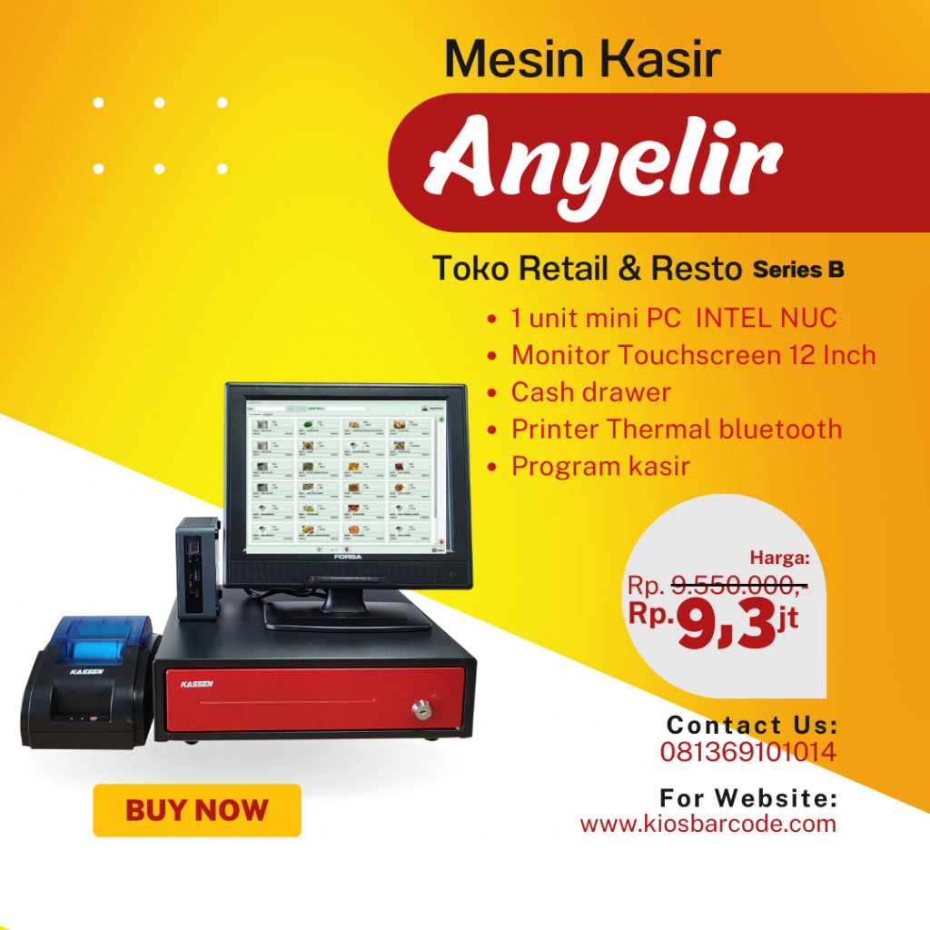 Mesin Kasir Anyelir Minimalis Cocok Untuk Resto dan Cafe type B
