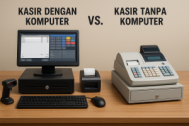 Perbedaan mesin Kasir dengan & Tanpa Komputer